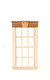 Dollhouse City - Dollhouse Miniatures 6 Over 6 Window - Keystone Top