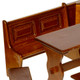 Long Bench with Back - Walnut