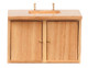Dollhouse City - Dollhouse Miniatures Modern Kitchen Sink - Oak