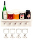 Garnished Kitchen Wall Shelf - White