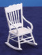 Dollhouse City - Dollhouse Miniatures White Rocker - Mesh Seat