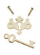 Chipendale Keyplate with Key and Nails Set