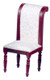 Dollhouse City - Dollhouse Miniatures Side Chair With White Fabric - Mahogany