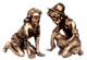 Dollhouse City - Dollhouse Miniatures Boy and Girl Gardener - Gold