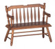 Dollhouse City - Dollhouse Miniatures Deacon's Bench - Walnut