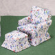 Chair and Ottoman - White
