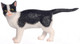 Dollhouse City - Dollhouse Miniatures Walking Cat - Black and White