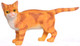 Dollhouse City - Dollhouse Miniatures Walking Cat - Orange