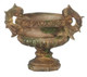 Dollhouse City - Dollhouse Miniatures Urn Set - Aged Tan with Moss