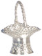 Dollhouse City - Dollhouse Miniatures Basket - Silver