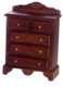 Dollhouse City - Dollhouse Miniatures Chest of Drawers - Walnut