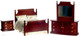 Campeach Chair - Mahogany and Red