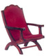 Campeach Chair - Mahogany and Red