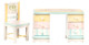 Dollhouse City - Dollhouse Miniatures Desk and Chair Set - Painted