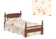 Single Bed - White and Walnut