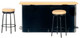 1950's Counter - Black and Oak