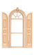 Dollhouse City - Dollhouse Miniatures Fancy 4 Over 4 Palladian Window with Shutters