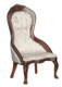 Victorian Ladies Chair - White Brocade