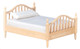 Dollhouse City - Dollhouse Miniatures Double Bed - Unfinished