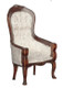 Victorian Gent's Chair - Walnut Brocade