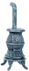 Pot Belly Stove - Gray
