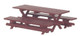 Picnic Table and Two Benches Red