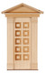 Dollhouse City - Dollhouse Miniatures 10 Raised Panel Federal Door