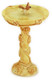 Dollhouse City - Dollhouse Miniatures Bird Bath with Bird Set - Tan