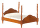 Dollhouse City - Dollhouse Miniatures Canonball Bed - Walnut