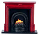 Fireplace with Insert - Mahogany