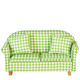 Sofa with Pillows - Green - White