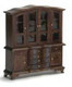 Hutch With Glass Doors - Mahogany