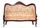 Victorian Sofa with Floral Fabric - Mahogany