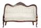 Walnut Victorian Sofa - White Brocade