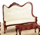 Victorian Sofa - Mahogany and White