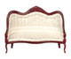Victorian Sofa - Mahogany and White