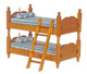 Dollhouse City - Dollhouse Miniatures Bunk Bed with Ladder - Walnut