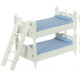 Bunk Bed with Ladder - Blue and White