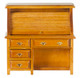 Dollhouse City - Dollhouse Miniatures Small Rolltop Desk - Walnut