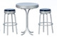 1950's Tall Table with 2 Stools Set - Black