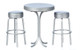 1950's Tall Table with 2 Stools - Silver