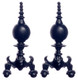 Dollhouse City - Dollhouse Miniatures Georgian Andirons Set - Black