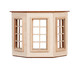 Dollhouse City - Dollhouse Miniatures Small Bay Flat Top 4 Over 4 Window