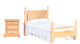 Bed Set - White and Oak