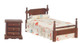 Bed Set - White and Walnut