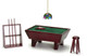Dollhouse City - Dollhouse Miniatures Pool Table Set - Mahogany