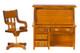 Rolltop Desk and Chair - Walnut