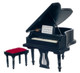 Piano with Stool - Black