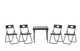 Folding Table and Chairs - Black