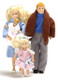 Modern Doll Family - Blonde - 4 pc